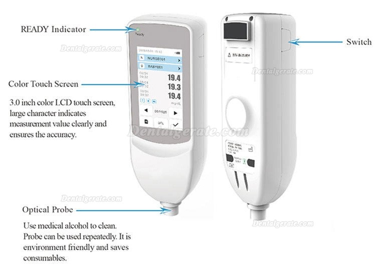 DAVID BM-100 Serie Transkutane Bilirubin Messger&auml;t Baby, Jaundice Meter